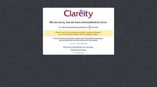 
                            3. Clareity - Identity Provider Error - idp.cmls.safemls.net