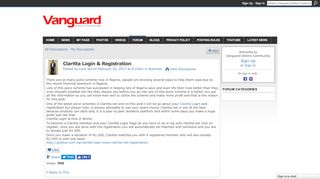 
                            4. Claritta Login & Registration - Vanguard Online Community