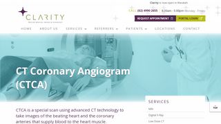 
                            8. Clarity Imaging | CT Coronary Angiogram (CTCA)