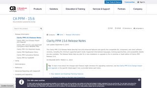 
                            4. Clarity PPM 15.6 Release Notes - CA PPM - 15.6 - CA ...