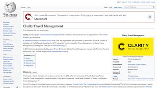 
                            6. Clarity Travel Management - Wikipedia