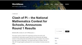 
                            4. Clash of Pi - the National Mathematics Contest for Schools ...