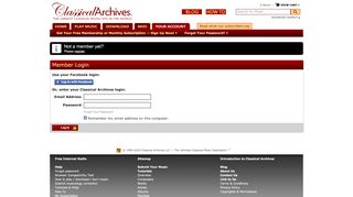 
                            4. Classical Archives: Member Login