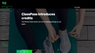 
                            6. ClassPass introduces credits – TechCrunch