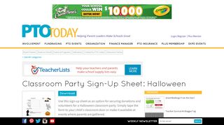 
                            8. Classroom Party Sign-Up Sheet: Halloween - PTO …