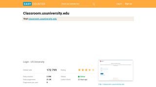 
                            7. Classroom.usuniversity.edu: Login - US University