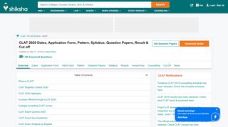 
                            4. CLAT 2020 Dates, Application Form, Pattern, Syllabus ...