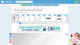 
                            6. CLAVISTER EAGLE E5 GETTING STARTED MANUAL Pdf Download.