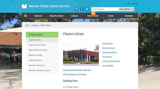 
                            9. Clayton Library - Monash Public Library Service Homepage