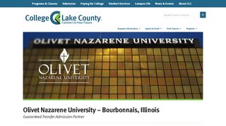 
                            8. CLC Guaranteed Transfer Admission Partner - Olivet Nazarene ...