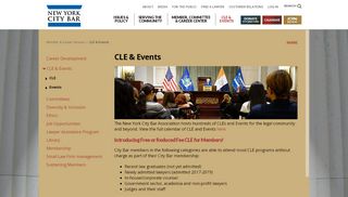 
                            8. CLE & Events | Member & Career Services | NYC Bar