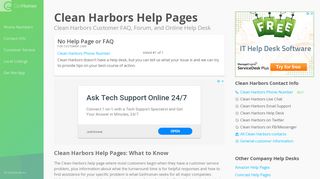 
                            9. Clean Harbors Customer Help | FAQ | Tips