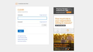 
                            4. CLEAR Enhanced Due Diligence Signon - Thomson Reuters