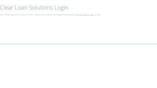 
                            9. Clear Loan Solutions Login | Payday Loan Online