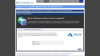 
                            5. ClearDB upgrade wizard for Microsoft Azure