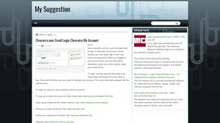 
                            5. Clearwire.com Email Login Clearwire My Account | My Suggestion