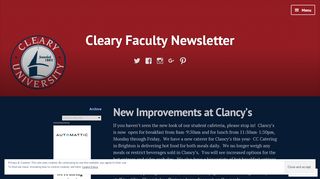 
                            9. Cleary Faculty Newsletter