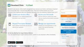 
                            9. Cleveland Clinic - MyChart - Login Page