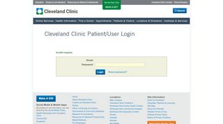 
                            5. Cleveland Clinic Patient/User Login