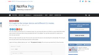 
                            8. CLI Login to the Juniper device and different CLI modes. – NetFixPro