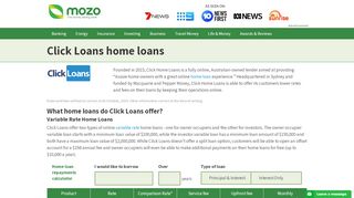 
                            8. Click Home Loans | Mozo