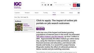 
                            9. Click to apply: The impact of online job portals on job search outcomes ...