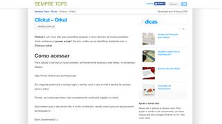 
                            7. Clickut – Orkut - Sempre Tops