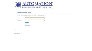 
                            6. Client and Customer Sign In - Automation Personnel Services