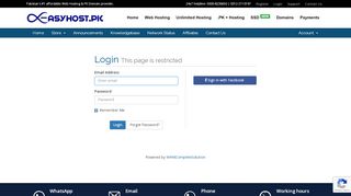 
                            11. Client Area - EasyHost - EasyHost: Web Hosting & .PK ...