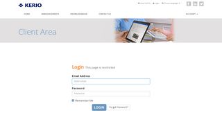 
                            8. Client Area - Kerio Technologies