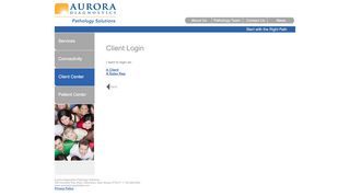 
                            4. Client Center - Client Login - Aurora Diagnostics Pathology Solutions