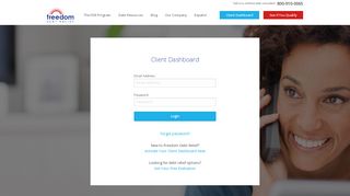 
                            2. Client Dashboard | Freedom Debt Relief