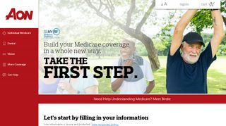 
                            4. Client Landing Page - Aon Retiree Health Exchange