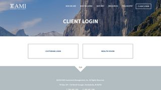 
                            1. Client Login | AMI Investment Management, Inc.