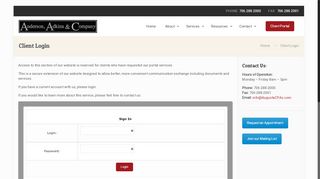 
                            7. Client Login | Anderson, Adkins & Company