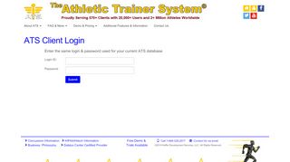 
                            3. Client Login - Athletic Trainer System