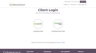 
                            1. Client Login - CoAdvantage