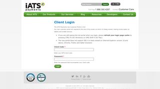 
                            1. Client Login | iATS Payments