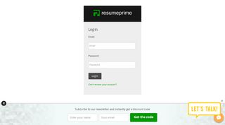 
                            4. Client Login - Resume Prime