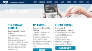 
                            8. Client Login | TIS Insurance Services