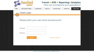 
                            9. CLIENT LOGIN - TransTrack Systems