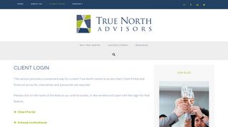 
                            2. Client Login - True North Advisors