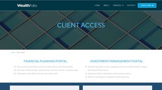 
                            9. Client Login - WealthFolio Financial Planning, LLC Atlanta GA