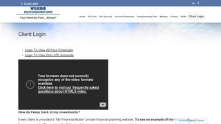 
                            6. Client Login - Wilkins Wealth Management Group