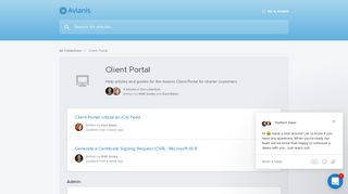 
                            9. Client Portal | Avianis Help Center