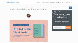 
                            5. Client Portal Guides for Your Clients - SimplePractice Blog