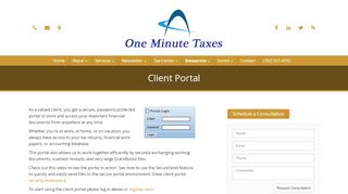 
                            8. Client Portal Page | One Minute Taxes - Las Vegas, NV Accounting Firm