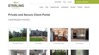 
                            8. Client Portal Sample – Sterling Homes