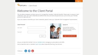 
                            4. Client Portal - Sign in - OptumRx