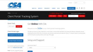 
                            4. Client Portal: Tracking System - CSA Transportation